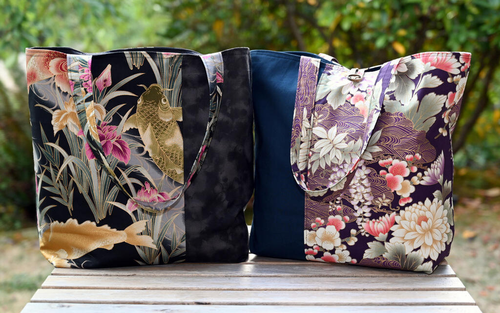 Upcycled Fabric Tote Bags